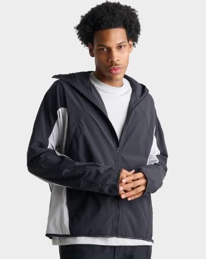 Nike Men's Tech Helios Dri-FIT Long-Sleeve Full-Zip Shell Jacket (Black/Grey Fog/Black)