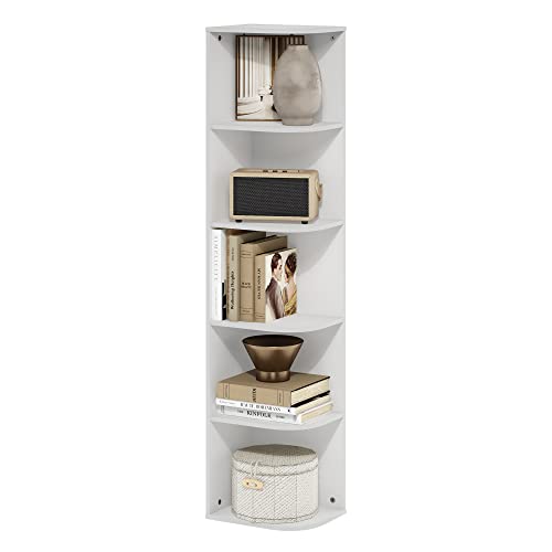 5-Tier Corner Bookshelf with Open Shelves Deal