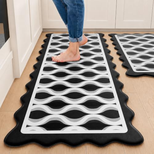 2-Pc Arenarug Scalloped Anti Fatigue Kitchen Mats