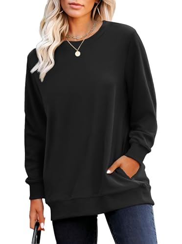 RUMIA Women's Crewneck Long Sleeve Sweatshirt w/ Pocket Deal