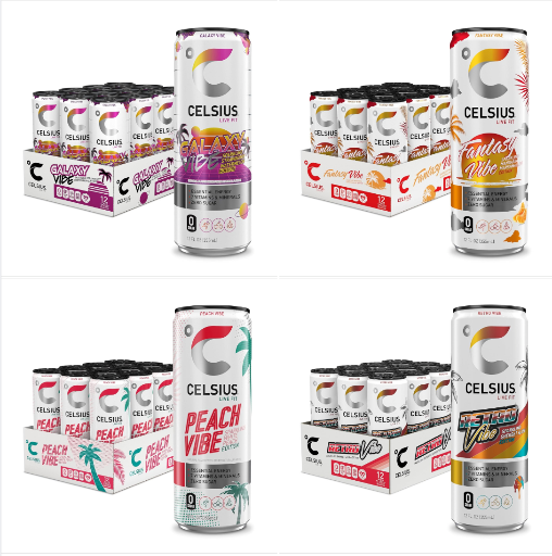 CELSIUS Sparkling Various Vibe Energy Drinks 12-Pack