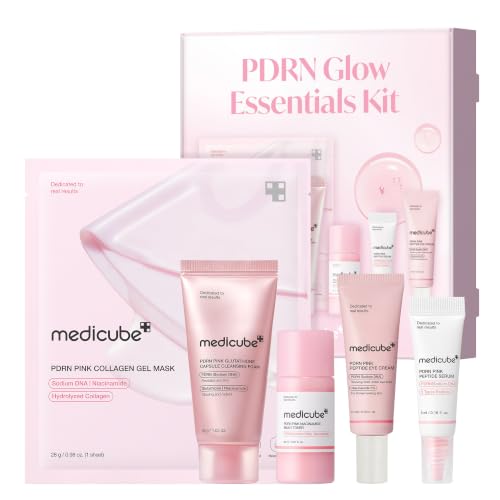 medicube PDRN Glow Essentials Kit Mini Skincare Travel Set 5-Step Routine Deal
