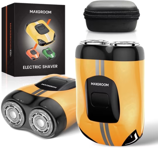 MAXGROOM Mini Electric Shaver for Men, Cordless Rechargeable Waterproof Razor