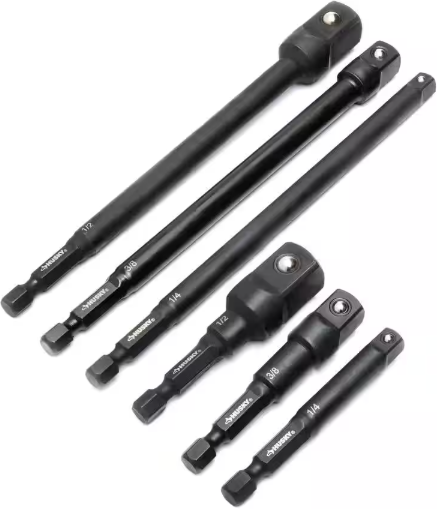 Husky 6-Piece 1/4" Drive Impact Driver Socket Adapter Set