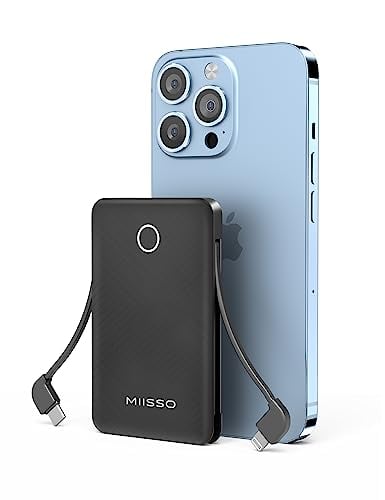 Miisso 6000mAh Credit Card-Sized Ultra Slim Power Bank w/ Built-In Cables Deal