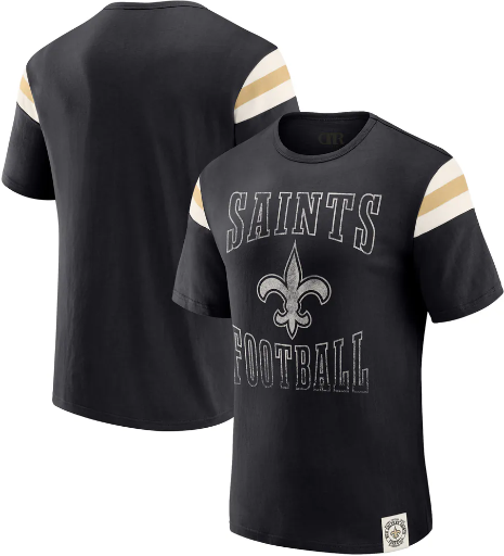 New Orleans Saints Stripe Sleeve T-Shirt