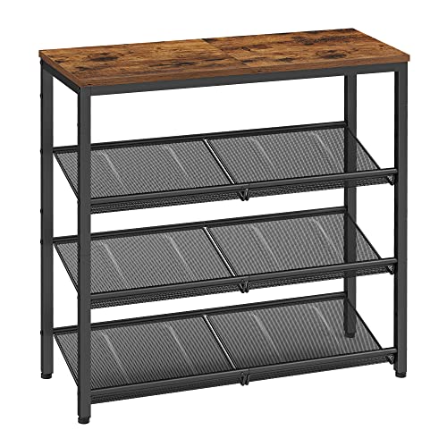 VASAGLE 4-Tier Adjustable Freestanding Shoe Rack