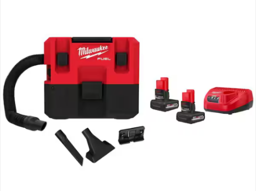 Milwaukee M12 FUEL 1.6-Gal Cordless Wet/Dry Vacuum w/ 2x M12 High Output 5.0Ah Batteries & Charger Deal
