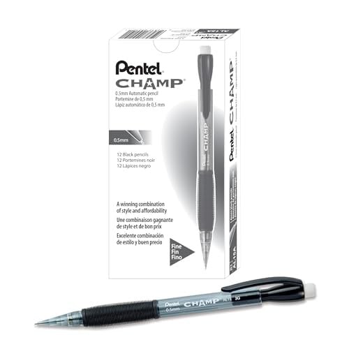Pentel Champ Mechanical Pencils 0.5mm 12-Count