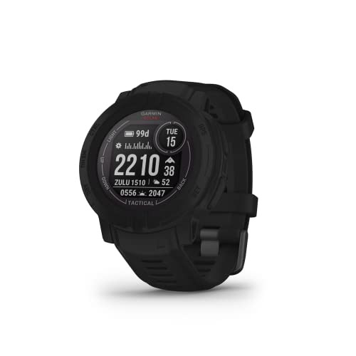 Garmin Instinct 2 Solar Tactical-Edition Rugged Outdoor Watch with GPS, Black