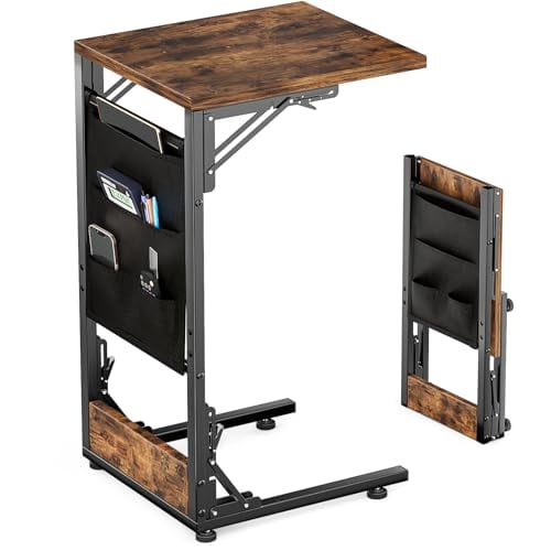Feverdes C-Shaped Small Folding Tray Table Deal
