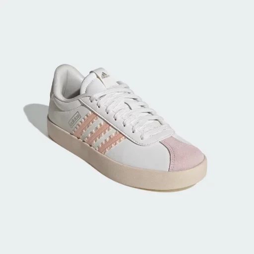 Adidas Women's VL Court 3.0 Shoes (lce Gold Met/ Core Black/ Off White)