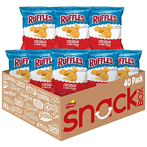 Ruffles Cheddar Sour Cream Potato Chips, 40 Count Deal