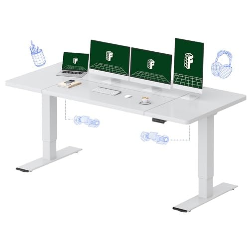 FlexiSpot Dual Motor Split Top Electric Standing Desk (White) 79"x32" Deal