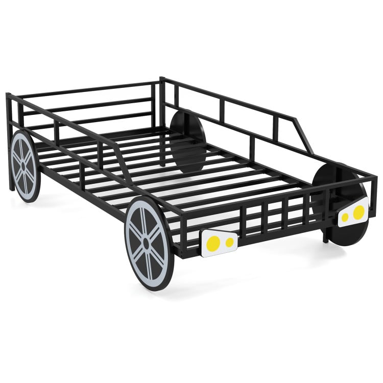 Costway Twin Size Kids Car-Shaped Metal Bed Frame Deal