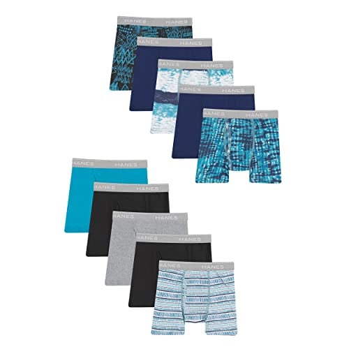 Hanes Boys' Comfort Flex Moisture-Wicking Boxer Briefs 10-Pack Deal