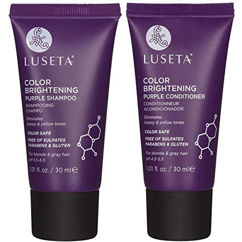 Luseta Color Brightening Purple Shampoo and Conditioner Travel Kit