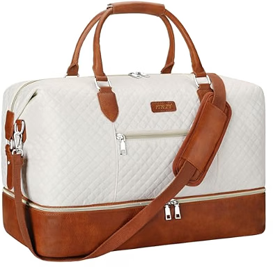 ITIEZY Weekender Bag for Women 21.5″ Travel Duffel Large Carry On Bag 3PCS Deal