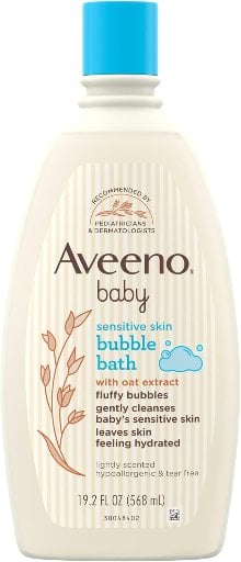 Aveeno Baby Sensitive Skin Bubble Bath 19.2-Oz