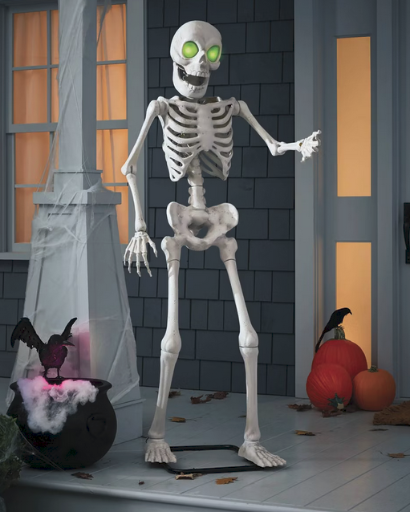 68" Animated Premium Skeleton Halloween Scene Prop