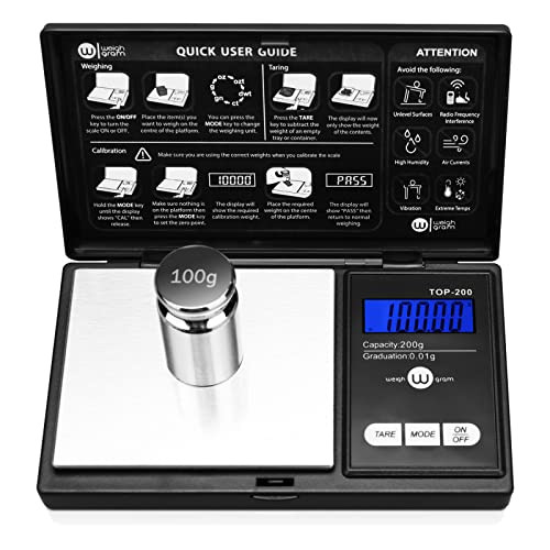 Weigh Gram Digital Pocket Gram Scale w/ 0.01g Accuracy 200g