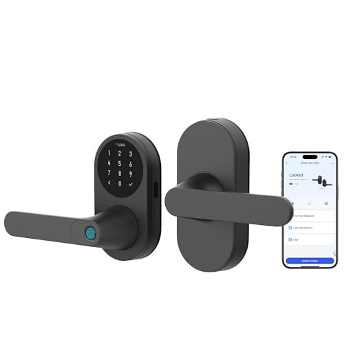 Aqara U300 Smart Lever Lock w/ Apple Home Key, Matter/Thread & Fingerprint - Black