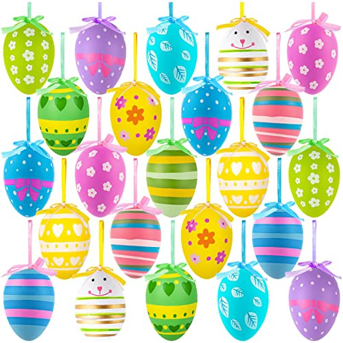 24-Pack Multicolored Plastic Easter Eggs