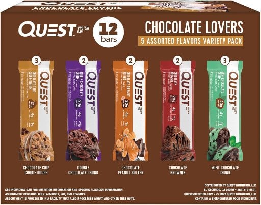 Quest Nutrition High Protein Bars 12-Count (Chocolate Lovers Variety Pack) Deal