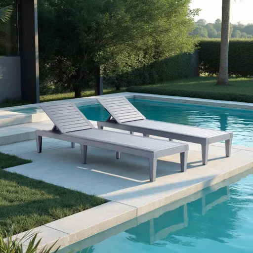 Latitude Run Adjustable Waterproof Outdoor Polyresin Chaise Lounge Chairs (2-Pack) Deal