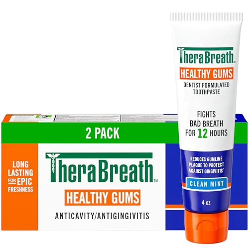 TheraBreath Healthy Gums Toothpaste Clean Mint 2-Pack 4-Ounce