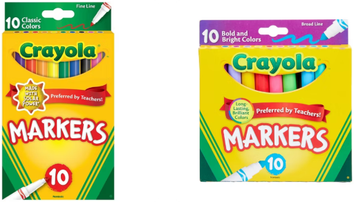 Crayola Thin or Thick Markers 