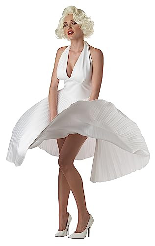 Marilyn Monroe Deluxe White Halter Dress Costume