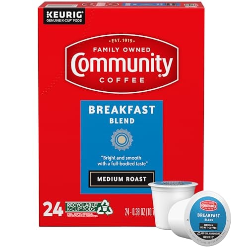 Community Coffee Single-Serve Keurig Coffee Pods 24-Count (Breakfast Blend)