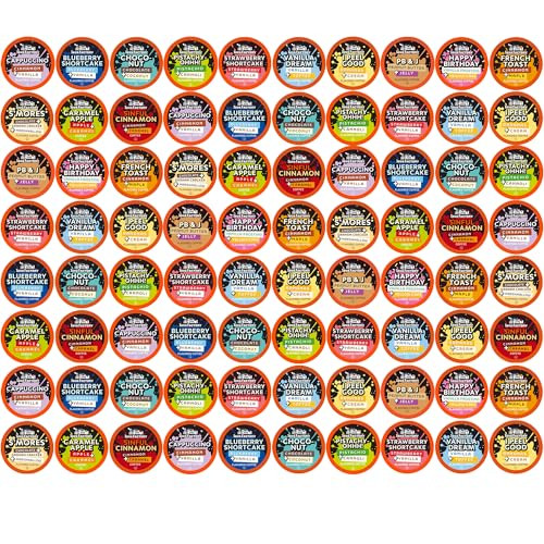 Java Factory Flavored Coffee Pods for Keurig K Cup Brewers (Sampler Variety Pack) 80-Ct