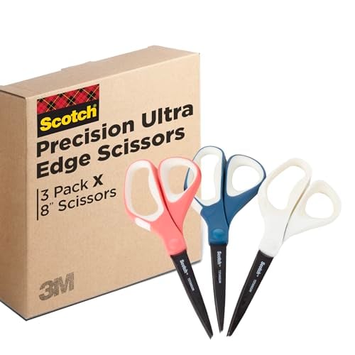 3M Scotch Precision Ultra Edge 8" Scissor 3-count