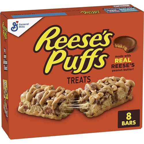 Reese's Puffs Breakfast Cereal Treat Bars 8-Count