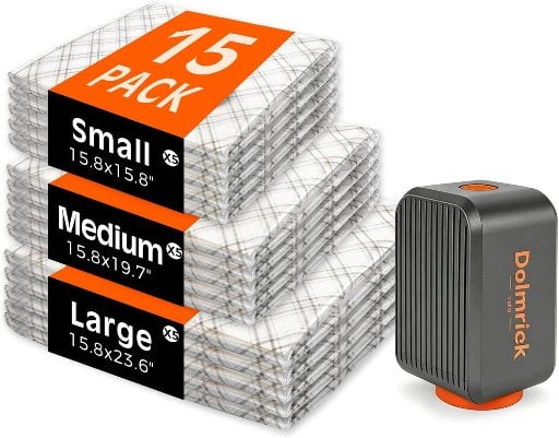15-Piece Vacuum Seal Bags for Clothing Travel with Cordless Pump Deal