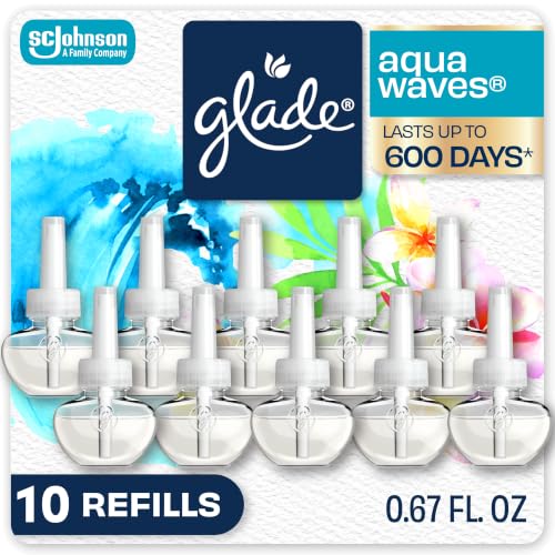 Glade PlugIns Air Freshener Refills, Aqua Waves, 10 Count Deal