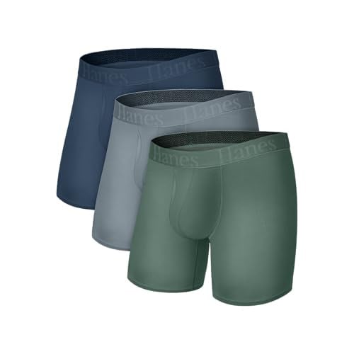 Hanes Men's Underwear SuperSoft Viscose from Bamboo 3-Pack Short or Regular-Leg Boxer Briefs Deal