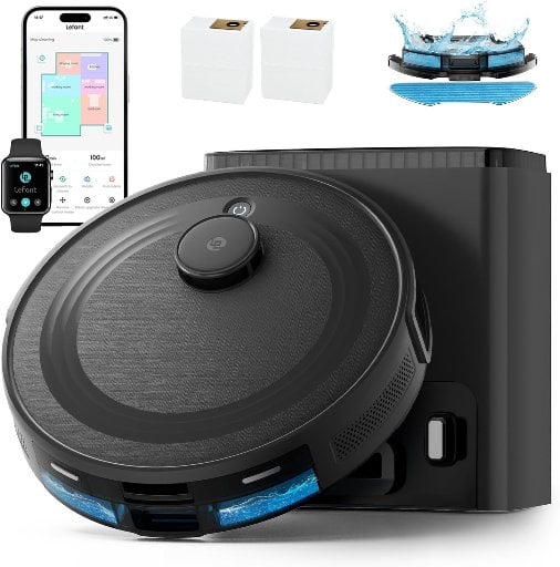 LiDAR Robot Vacuum and Mop, 75-Day Self-Emptying, 6000Pa Deal