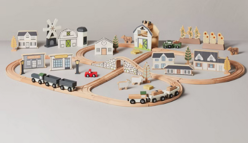 Hearth & Hand Magnolia Toy Train Track Set 84-Pc