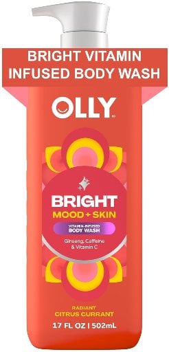 OLLY Bright Mood and Skin Vitamin-Infused Body Wash 17-Oz (Citrus Currant)