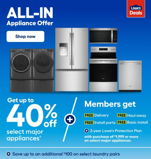 Lowes Appliance Savings Event Deal