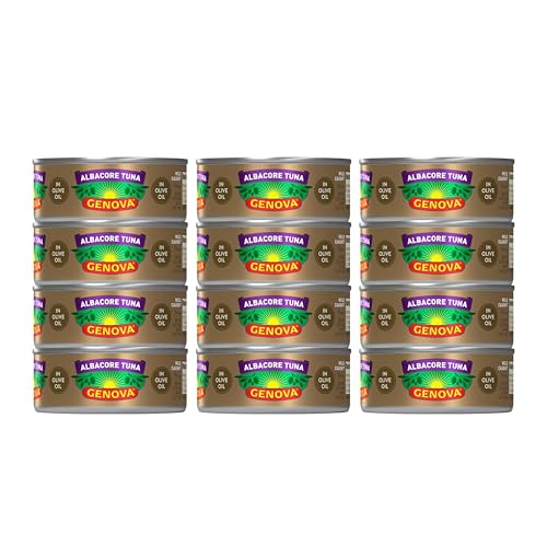 Genova Premium Wild Caught Albacore Solid White Tuna in Olive Oil 12-Pack Deal