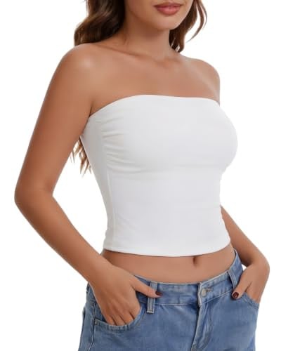 Strapless Tube Tops Double Lined