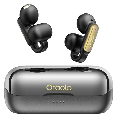 Oraolo Bluetooth 6.0 Open Earbuds with ENC and IPX5 Waterproof