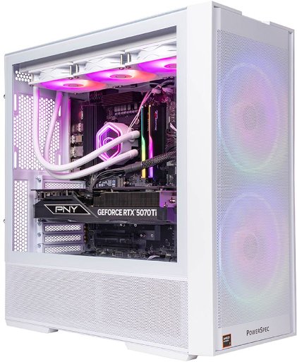 PowerSpec G758 Gaming PC AMD Ryzen 7 9800X3D, 32GB DDR5-6000, 2TB