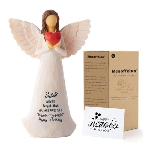 Happy Birthday Angel Figurine Gift for Sister 5.5''
