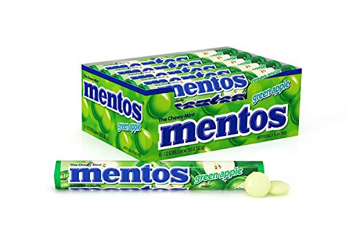 Mentos Chewy Mint Candy Roll Green Apple 15 Count Party Pack