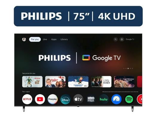 Philips 75" 4K UHD LED Google Smart TV